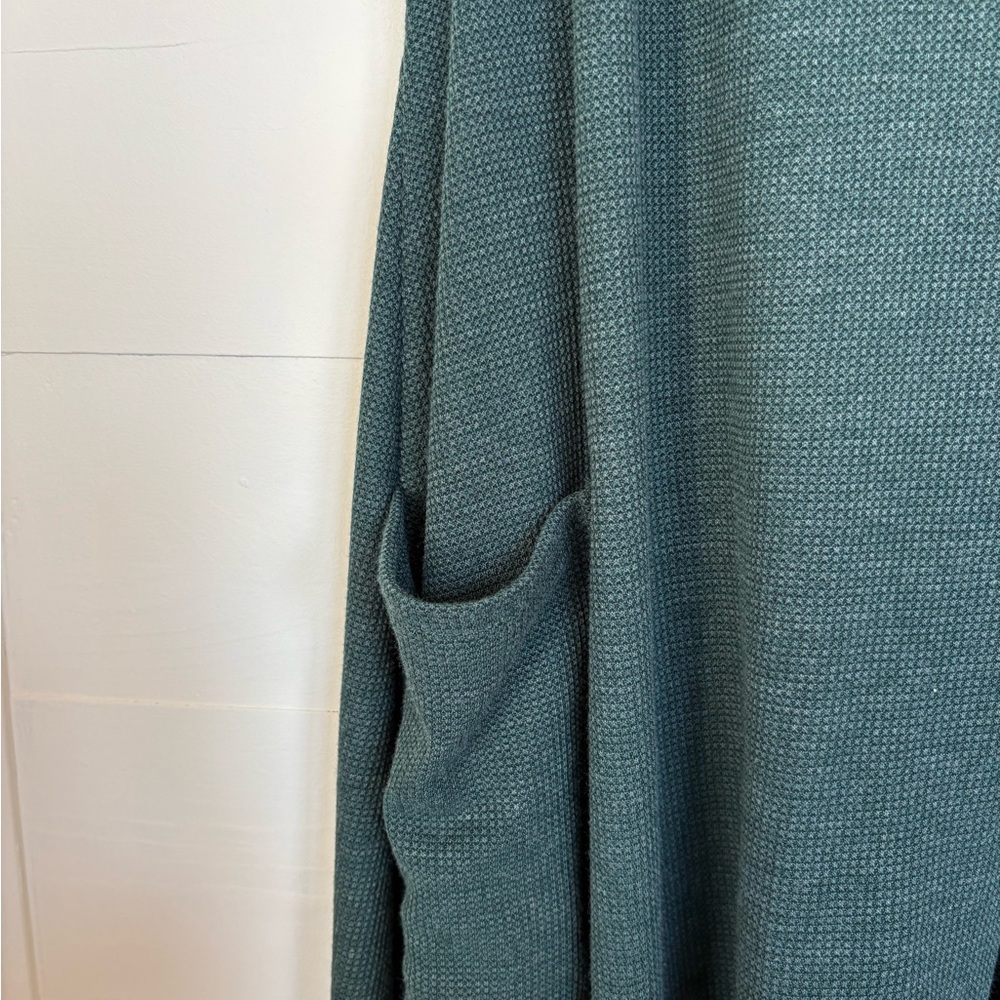 Waffle Knit Forest Green Sleeveless Jumpsuit - Picture 5 of 6